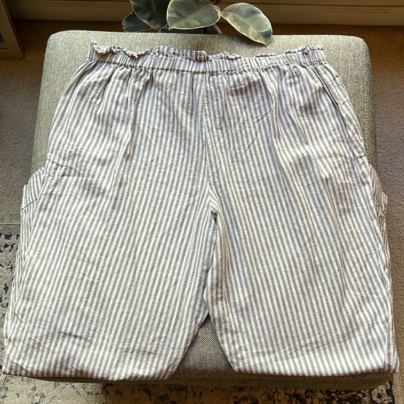 Beach Lunch Lounge Giavanna Stripe Tapered Linen & Cotton Pants , Size: XL - Picture 9 of 17